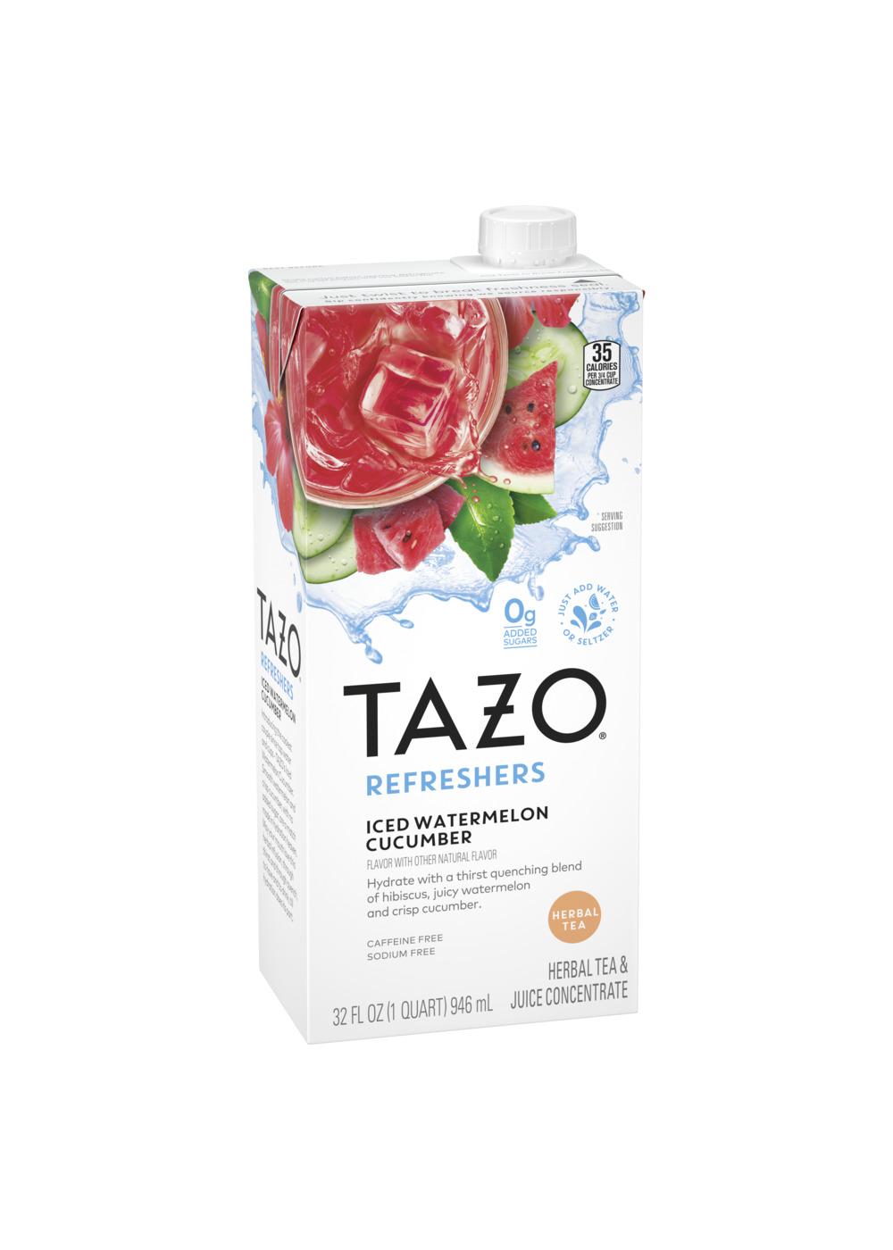 Tazo Refreshers Iced Watermelon Cucumber Herbal Tea Concentrate; image 3 of 5