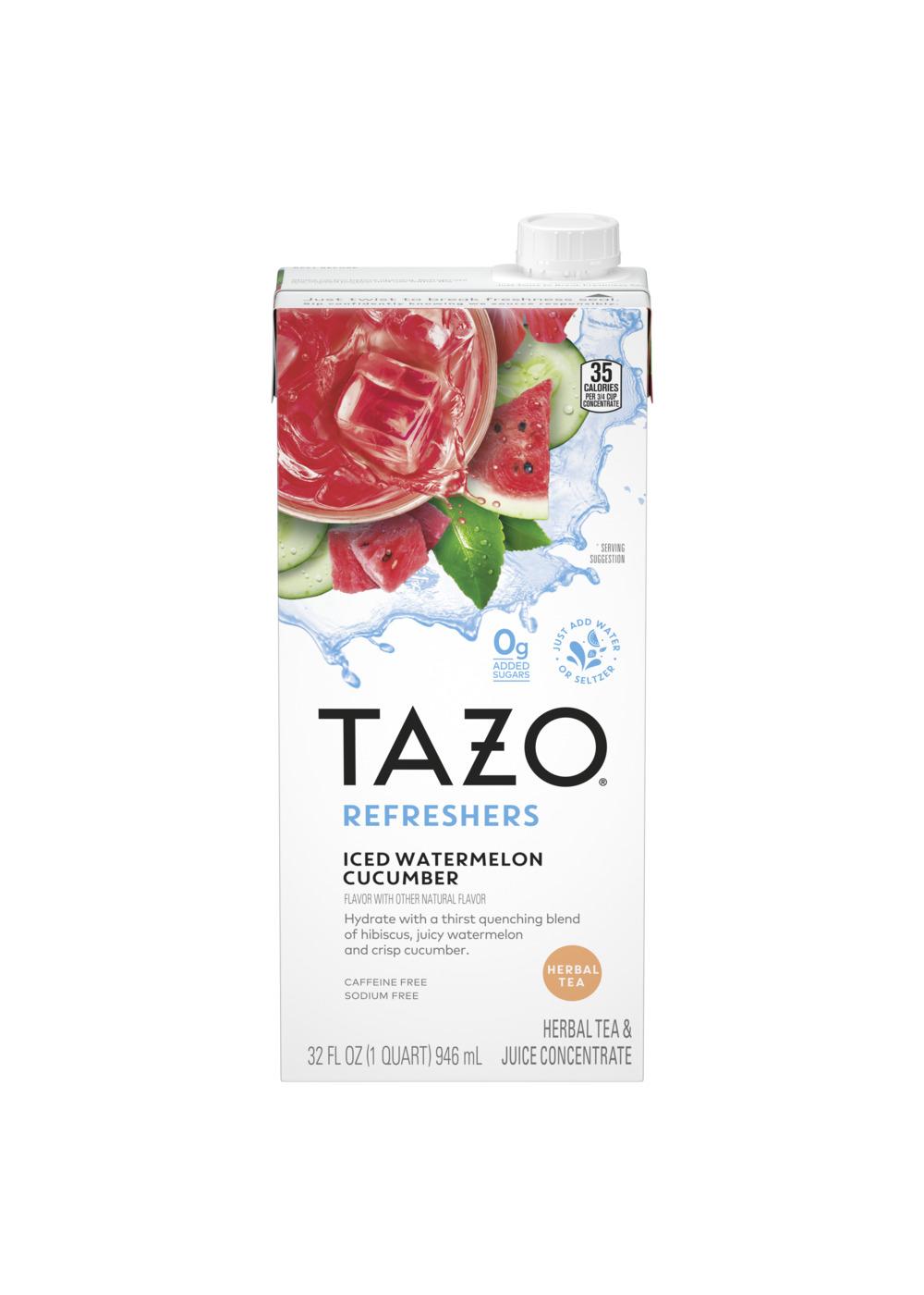 Tazo Refreshers Iced Watermelon Cucumber Herbal Tea Concentrate; image 5 of 5