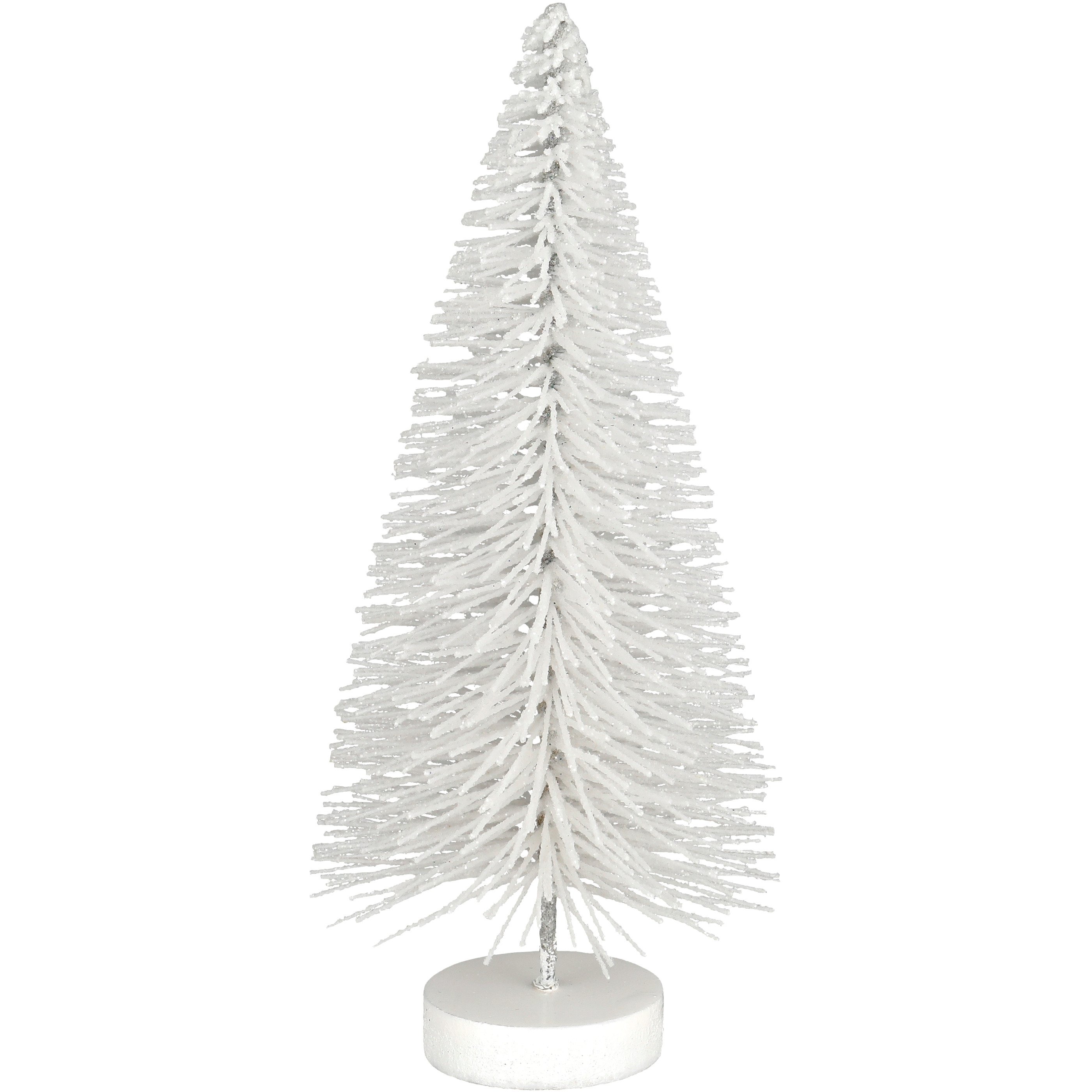 Destination Holiday Bottle Brush Christmas Tree Tabletop Decor White