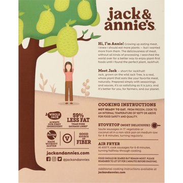 Jack & Annie's Vegan Maple Breakfast Jackfruit Sausage Links, 7.2 oz