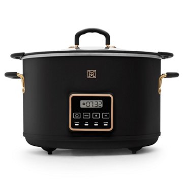 Kitchen & Table by H-E-B Programmable Slow Cooker with Searing Pot - Classic Black, 10 qt