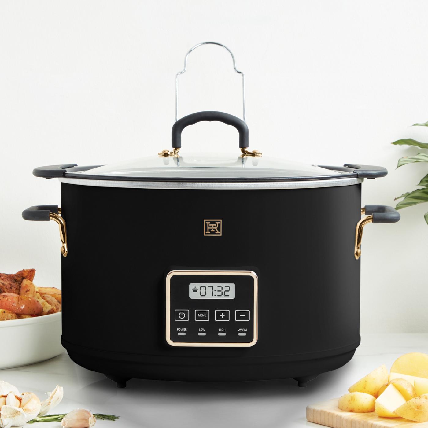 Kitchen & Table by H-E-B Programmable Slow Cooker with Searing Pot - Classic Black; image 3 of 7