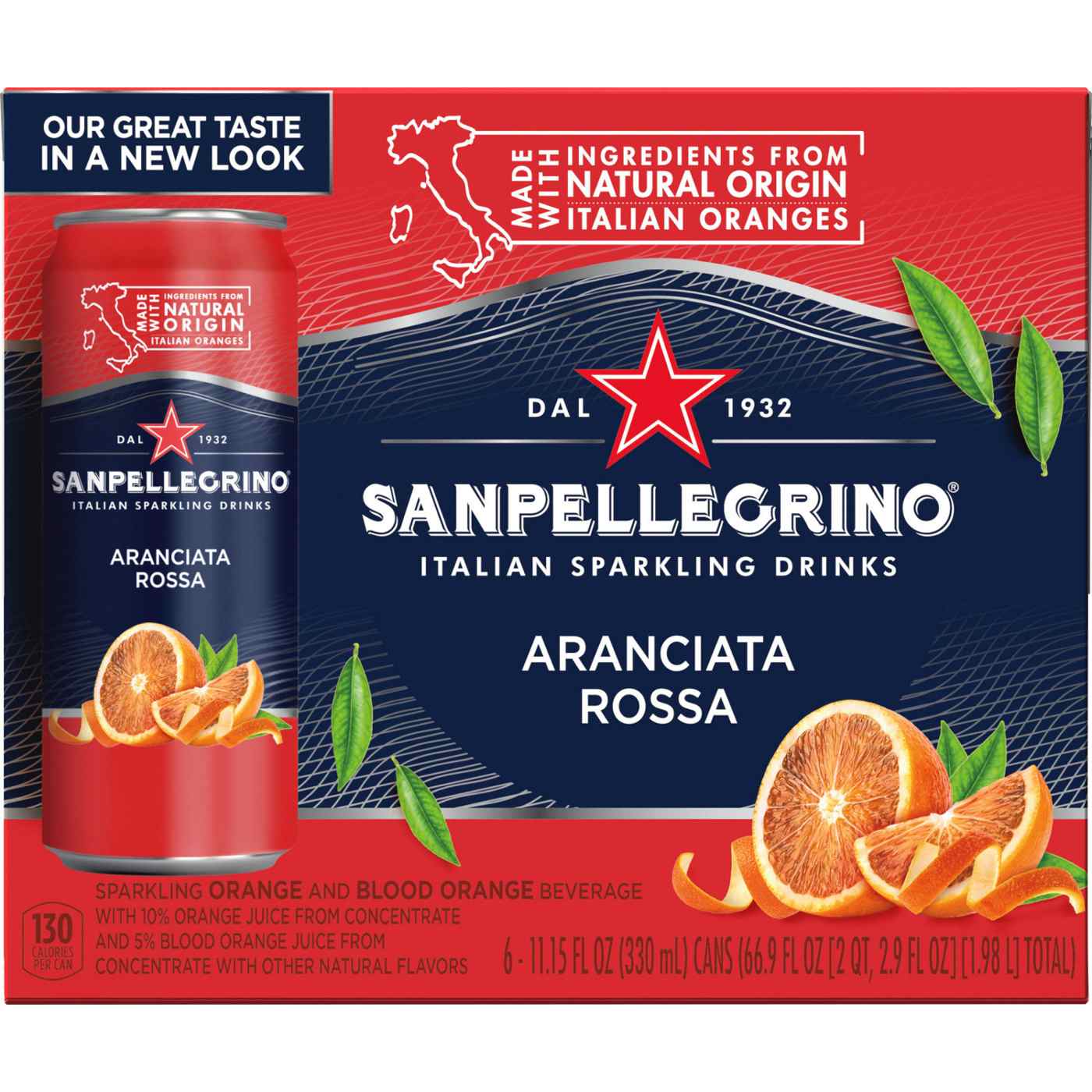 San Pellegrino Aranciata Rossa Blood Orange Italian Sparkling Drink 6