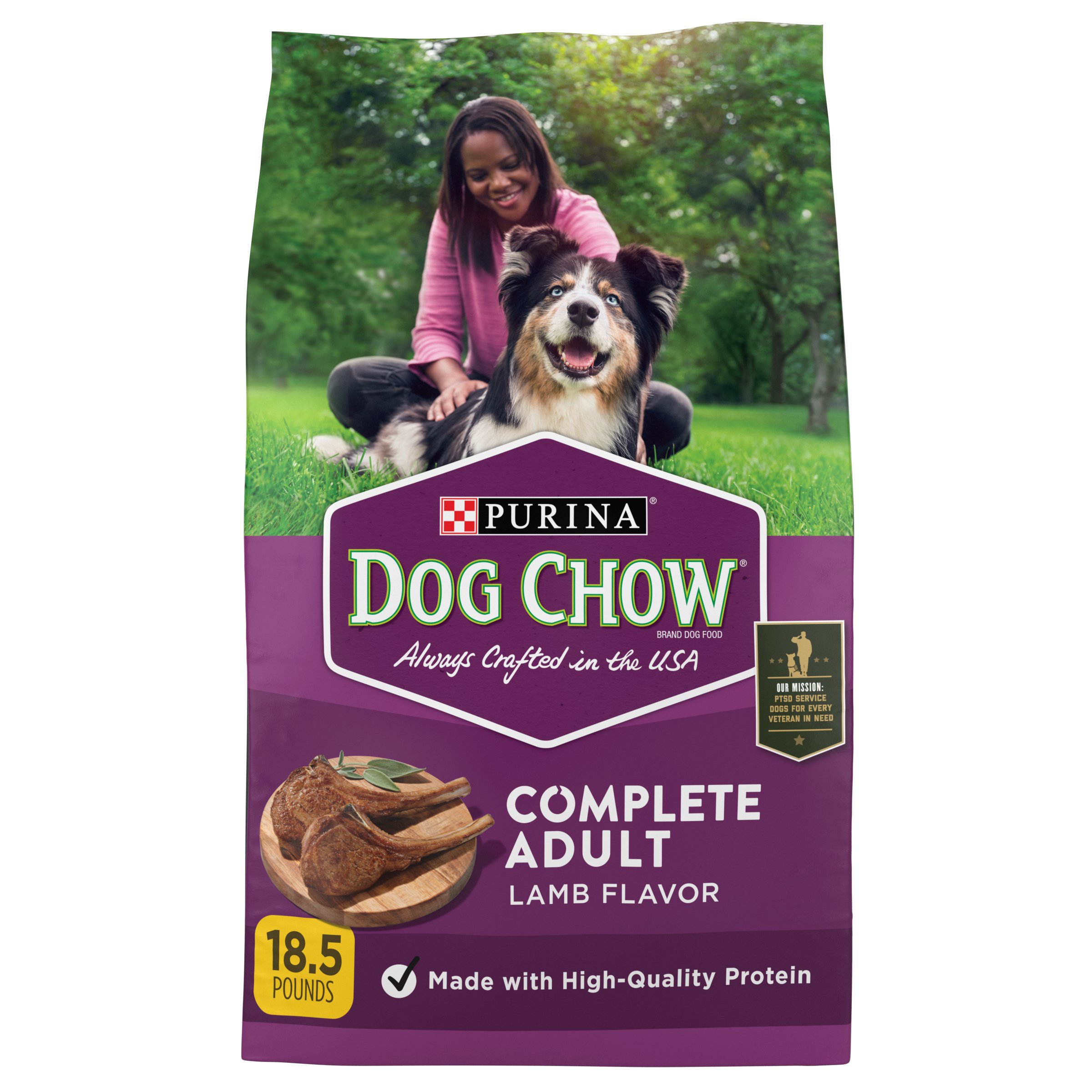 Dog Chow Purina Dog Chow Complete Adult Dry Dog Food Kibble With Lamb ...