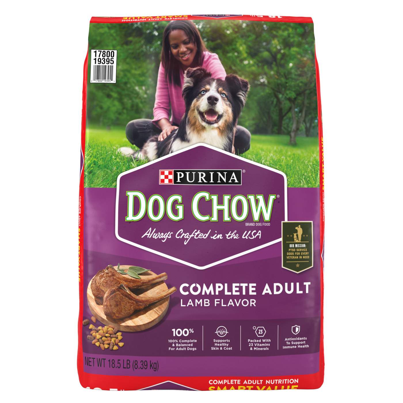 Dog Chow Purina Dog Chow Complete Adult Dry Dog Food Kibble With Lamb Flavor; image 1 of 8