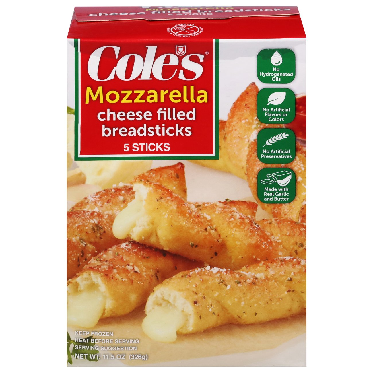 Cole's Mozzarella Cheese Breadsticks Shop Meals & Sides at HEB