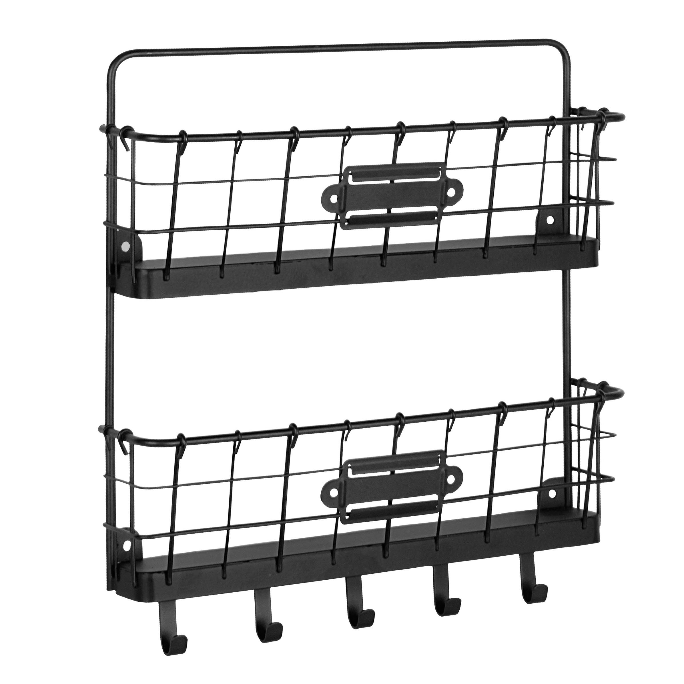 Spectrum Vintage Living Wire Wall Mount 2-Tier Organizer – Black - Shop ...