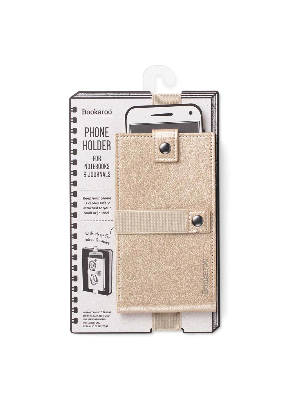 Bookaroo Phone Holder for Notebook Journal Gold