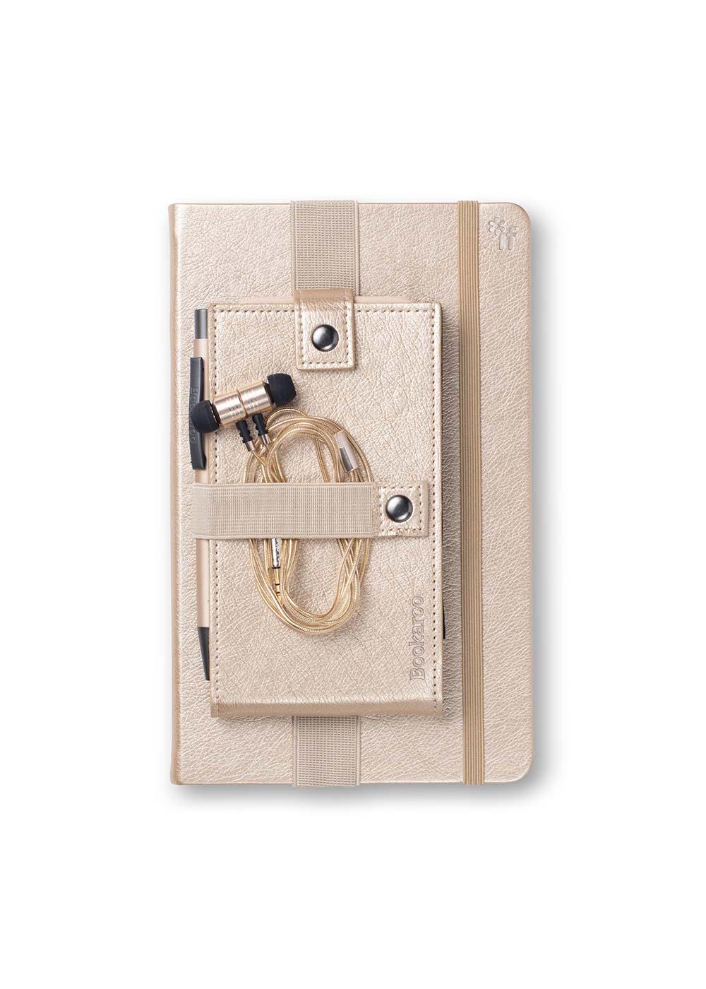Bookaroo Phone Holder for Notebook & Journal - Gold; image 2 of 3