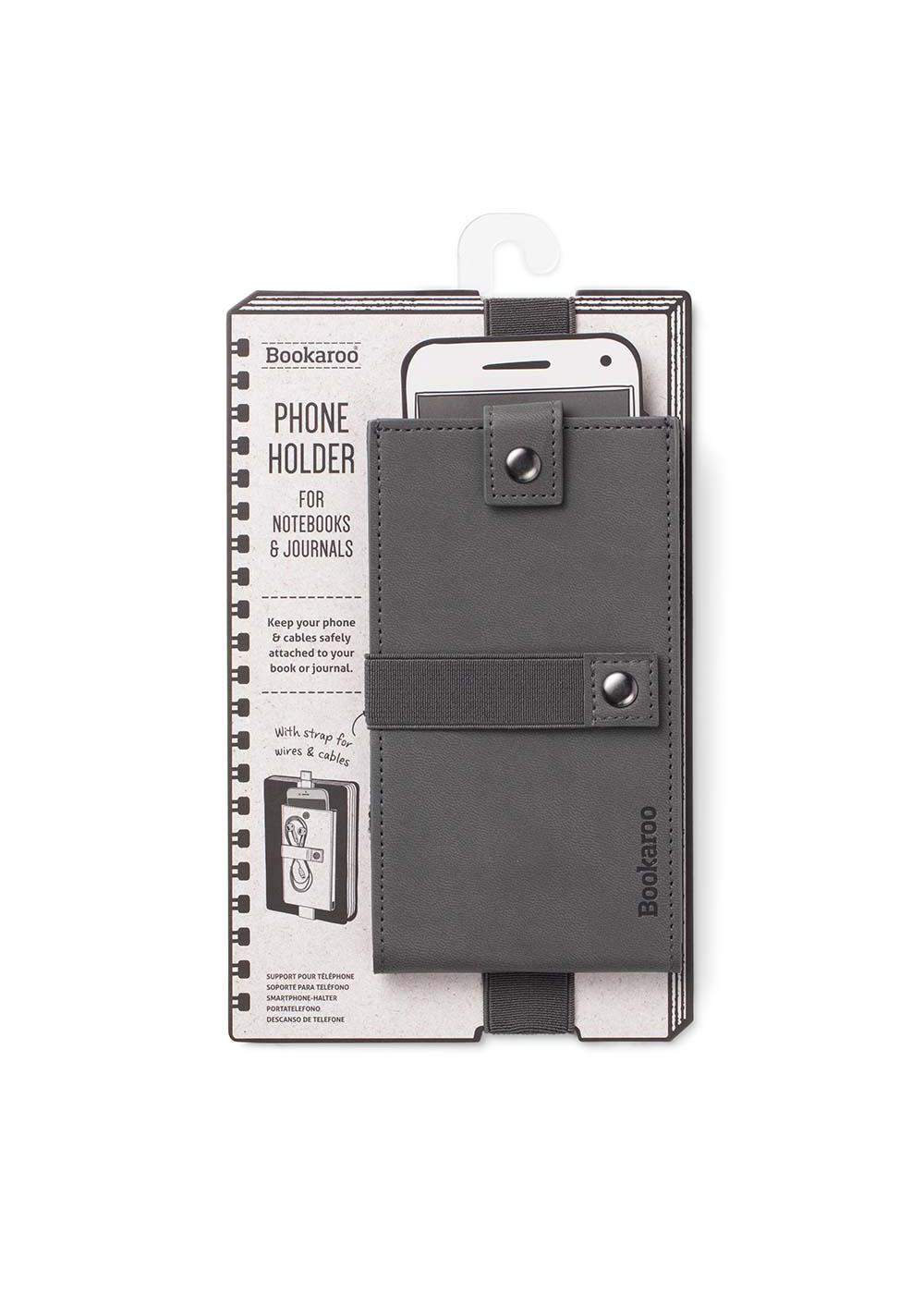 Bookaroo Phone Holder for Notebook & Journal - Charcoal; image 1 of 4