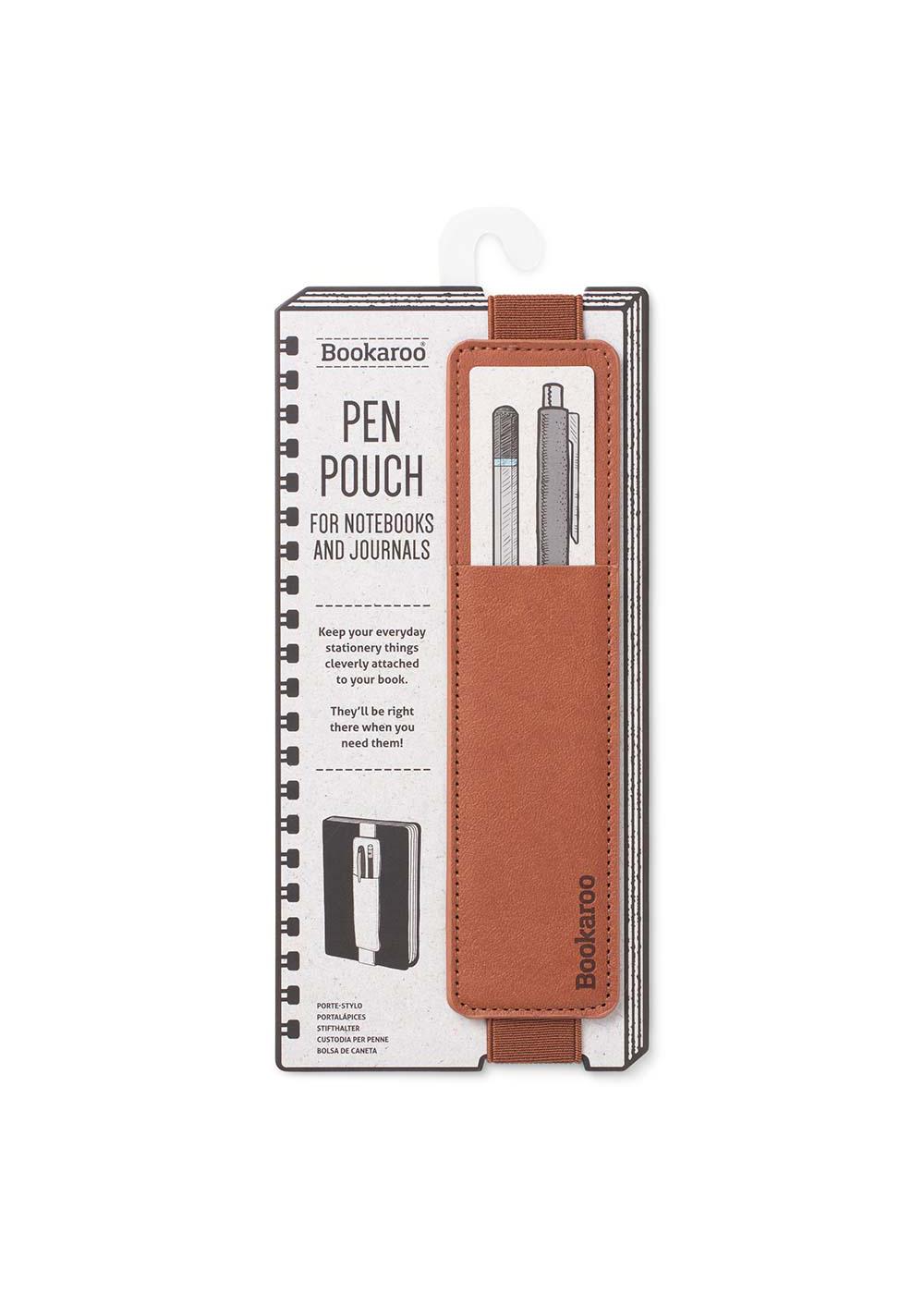 Bookaroo Pen Pouch for Notebooks & Journals – Brown; image 1 of 2