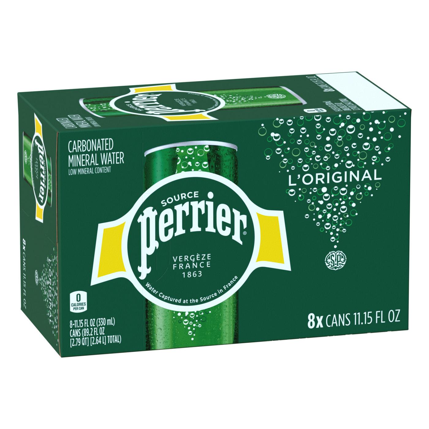 Perrier Sparkling Natural Mineral Water 11.15 oz Cans; image 6 of 7