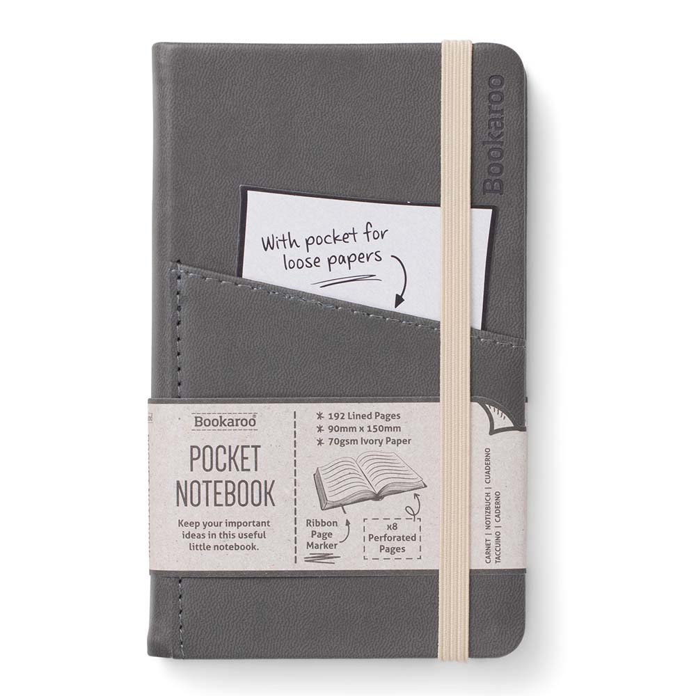 Bookaroo A6 Pocket Notebook - Charcoal - Shop Notebooks at H-E-B