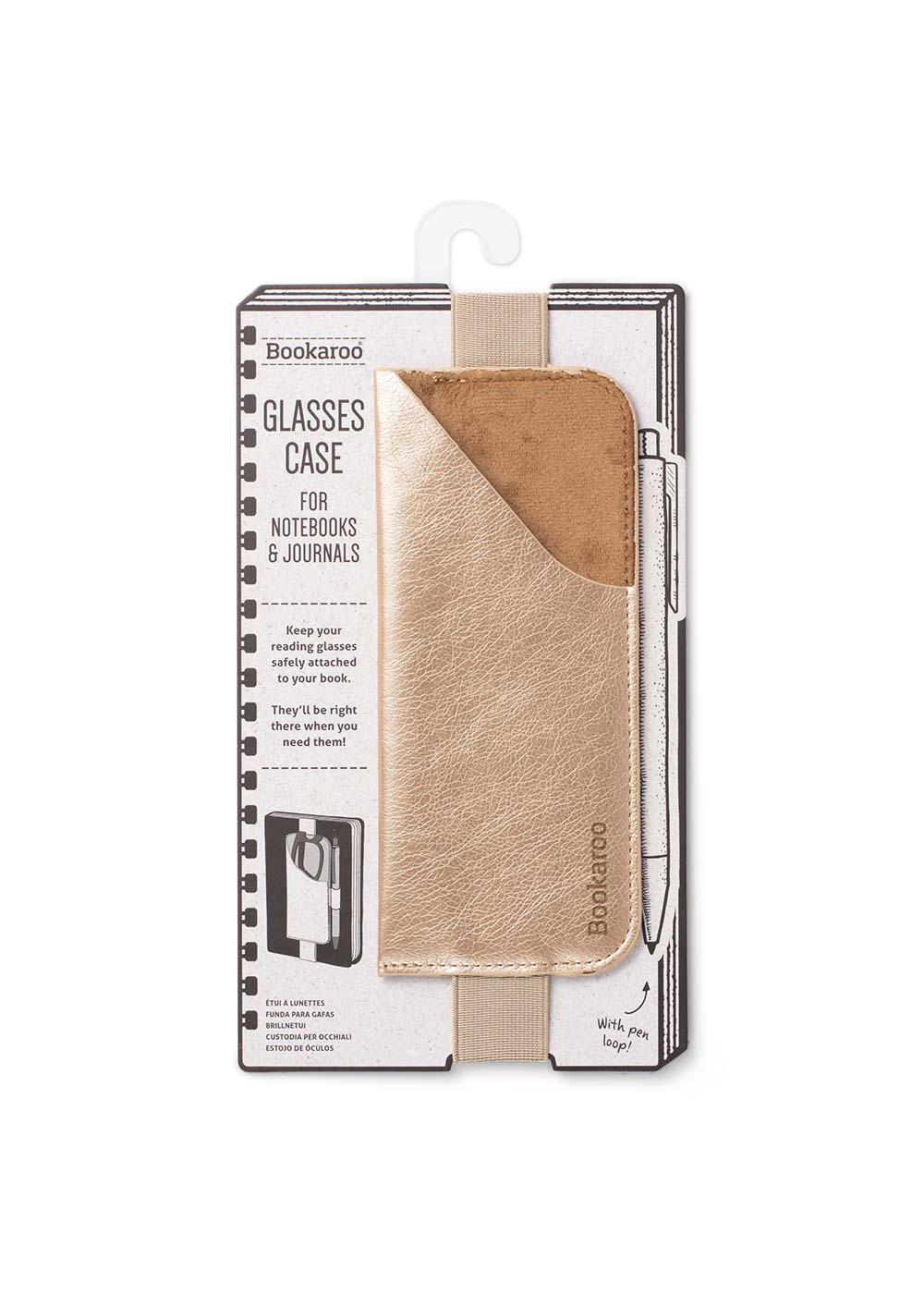 Bookaroo Glasses Case for Notebook & Journal - Gold; image 1 of 2