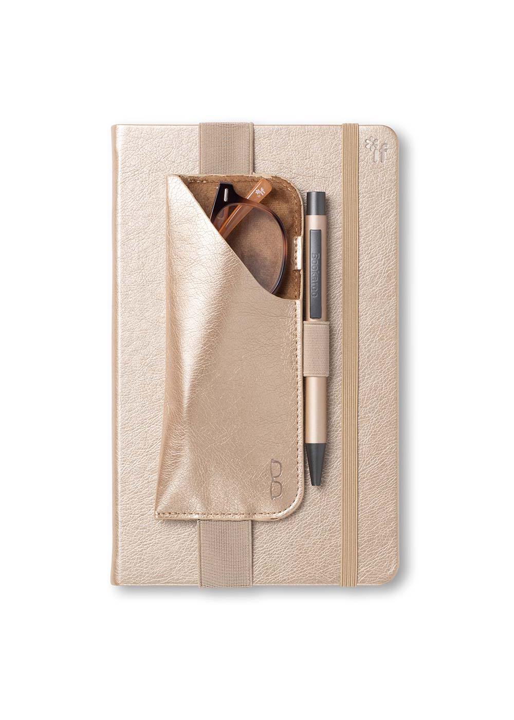 Bookaroo Glasses Case for Notebook & Journal - Gold; image 2 of 2