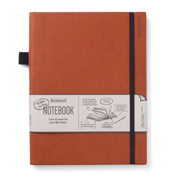 Bookaroo Bigger Things Notebook - Brown, 7.28" x 9.65"