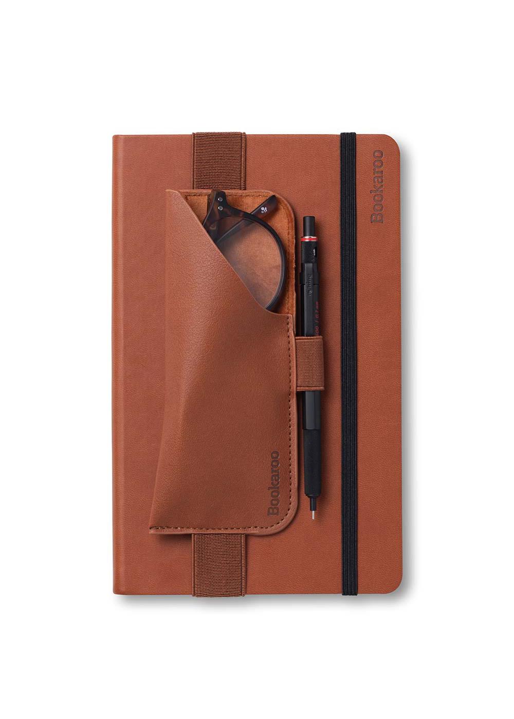 Bookaroo Glasses Case for Notebook & Journal - Brown; image 2 of 4
