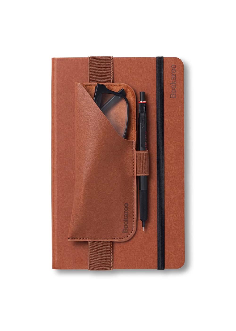 Bookaroo Glasses Case for Notebook & Journal - Brown; image 3 of 4