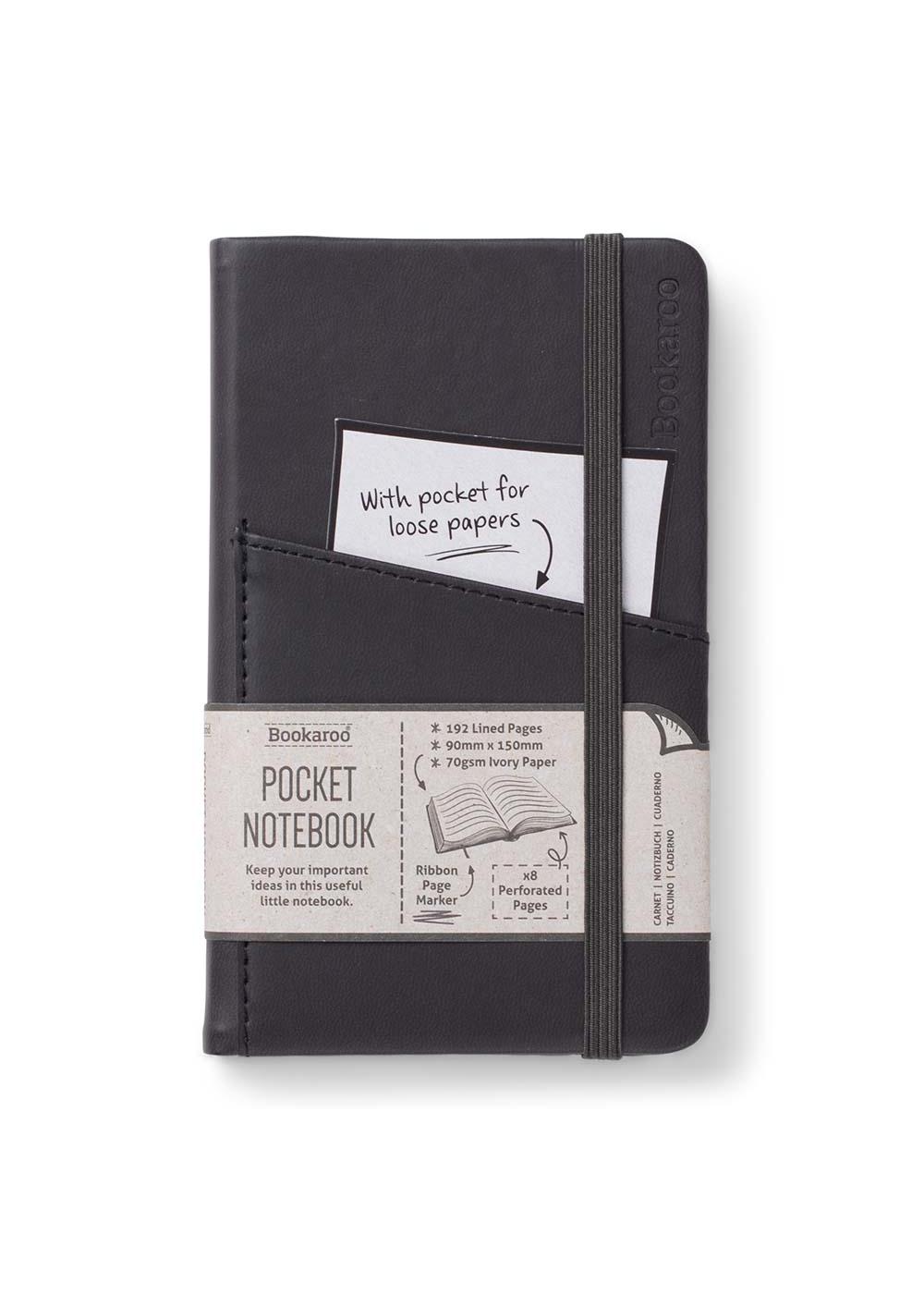 Bookaroo Small Pocket Notebook - Black; image 1 of 2