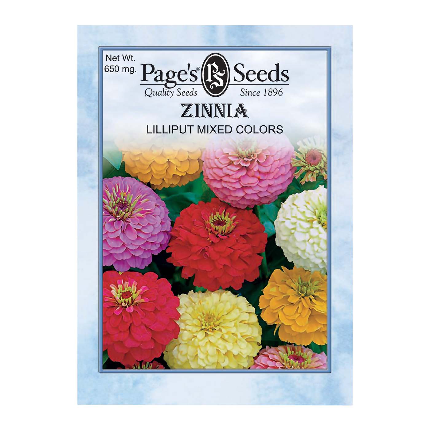 Page's Seeds Lilliput Mixed Colors Zinnia Flower Seed Packet - Shop ...