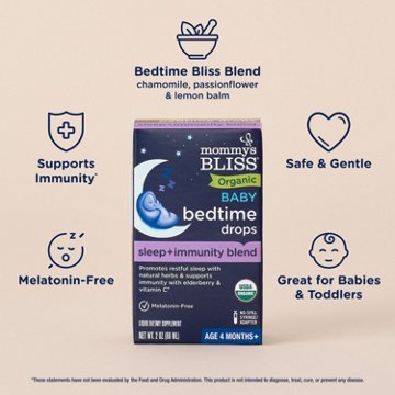 Mommy's Bliss Organic Baby Bedtime Drops + Overnight Immunity Support, 2 oz