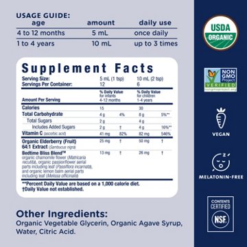 Mommy's Bliss Organic Baby Bedtime Drops + Overnight Immunity Support, 2 oz