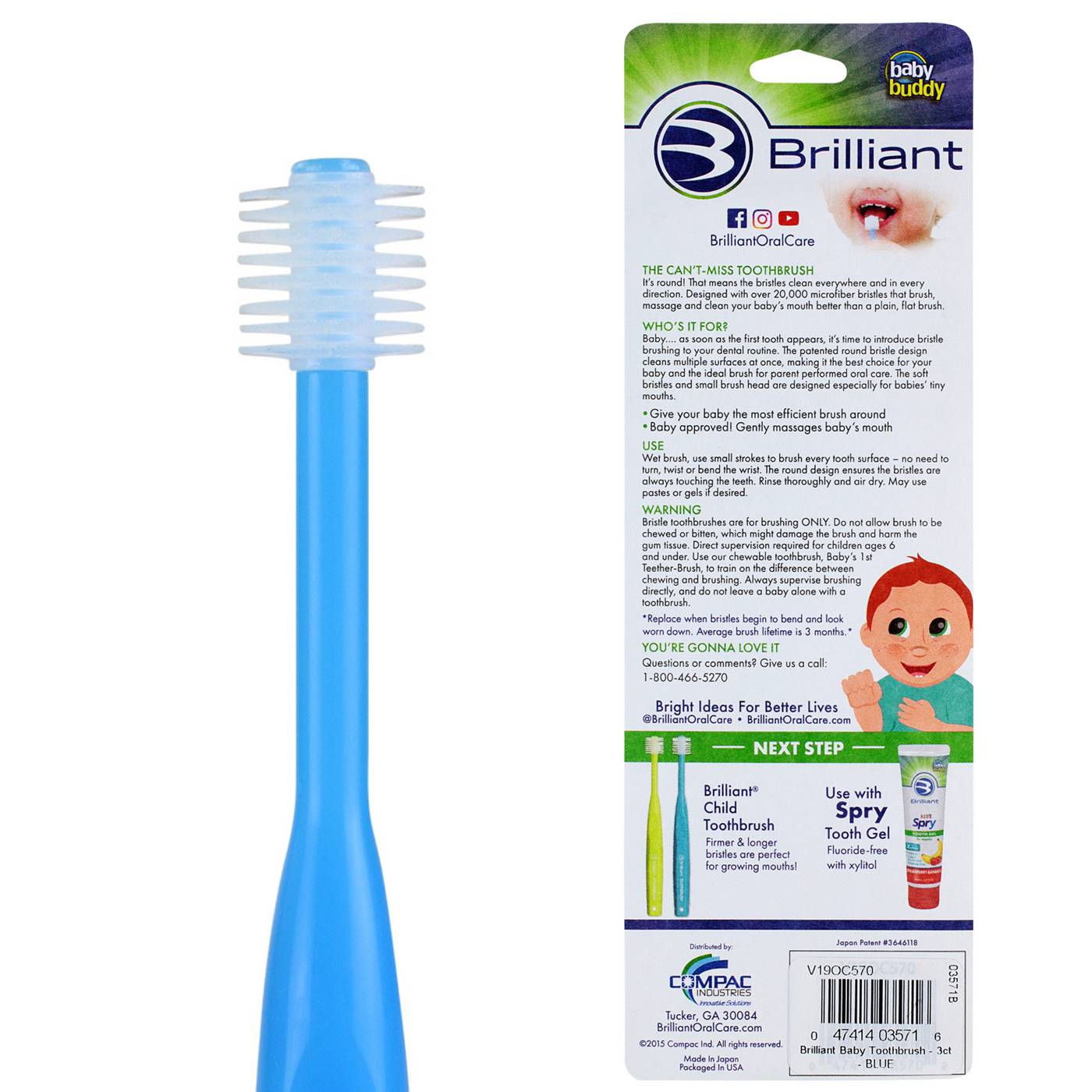 Baby Buddy Brilliant Baby Toothbrush; image 3 of 3