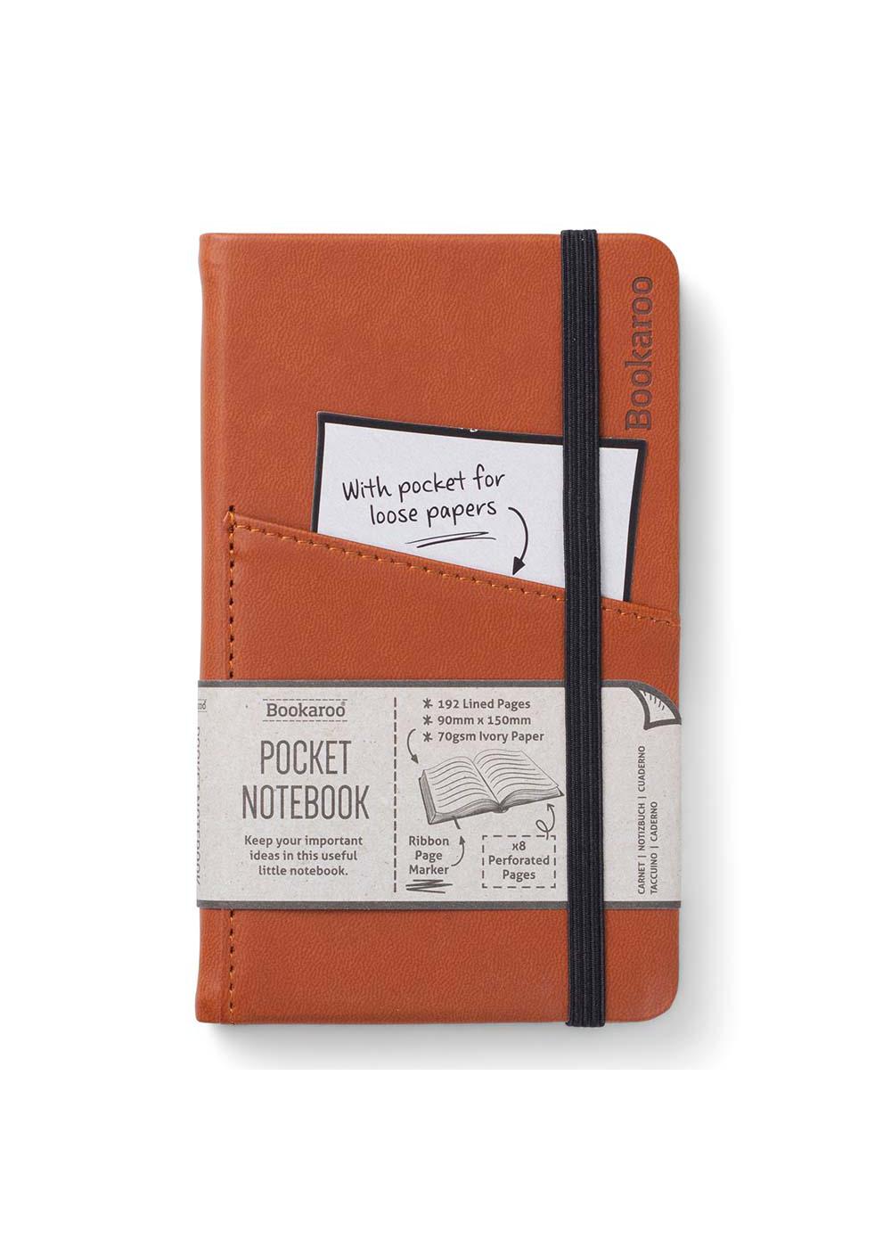 Bookaroo Small Pocket Notebook - Brown; image 1 of 2