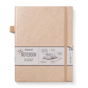Bookaroo Bigger Things Notebook - Gold, 7.28" x 9.65"