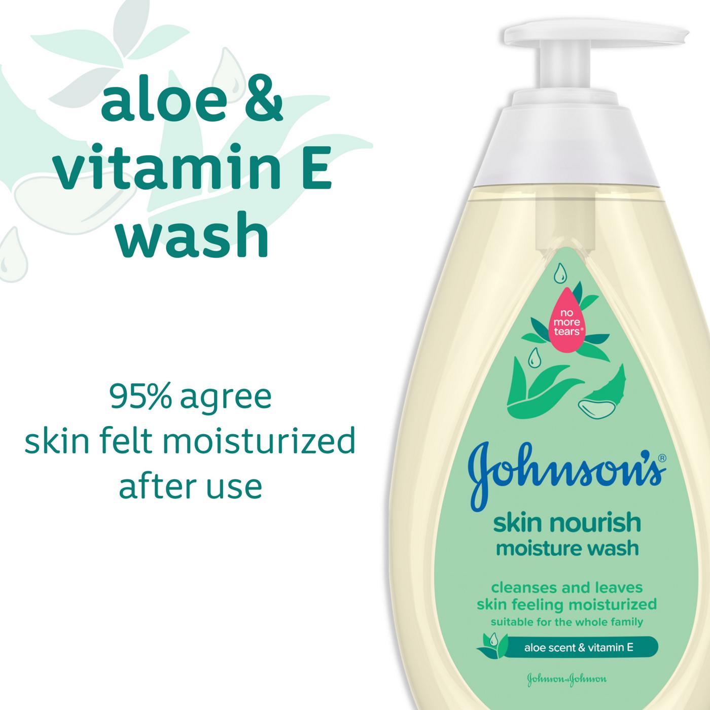 Johnson's Baby Skin Nourish Moisture Body Wash with Aloe; image 5 of 8