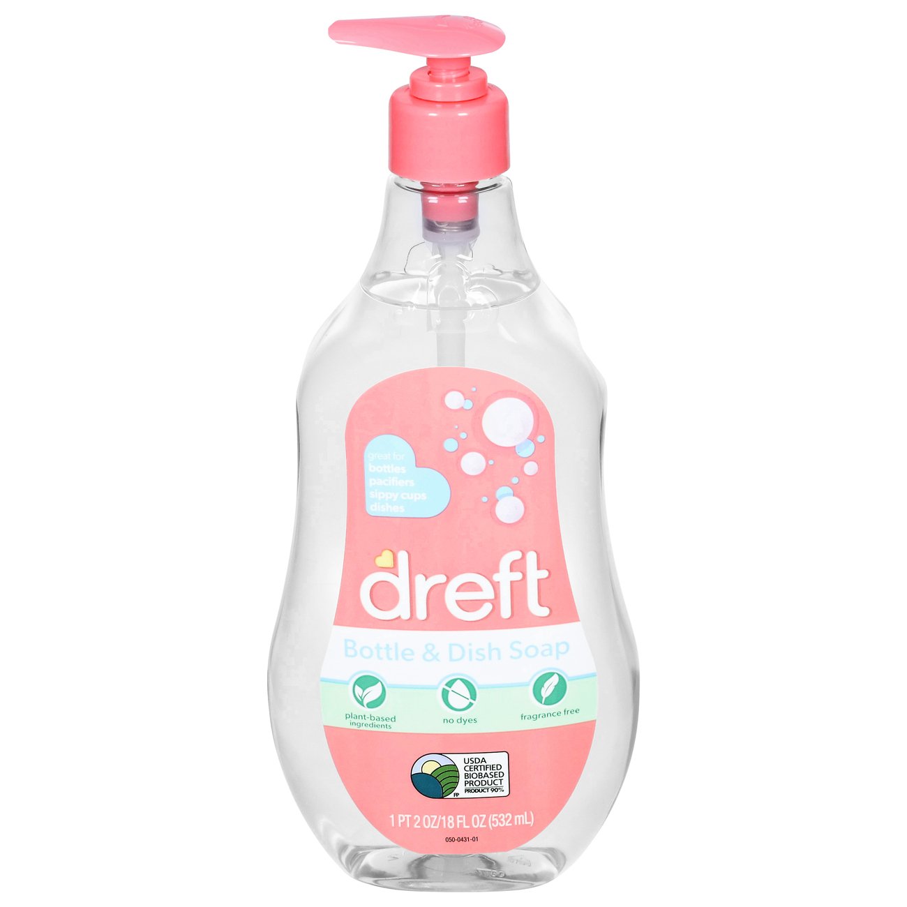 Dreft Bottle & Dish Soap Fragrance Free
