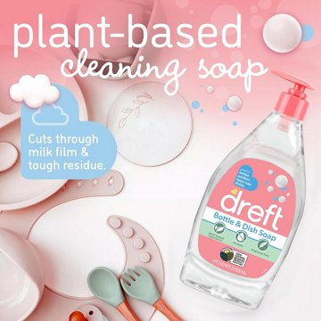 Dreft Bottle & Dish Soap - Fragrance Free, 18 oz