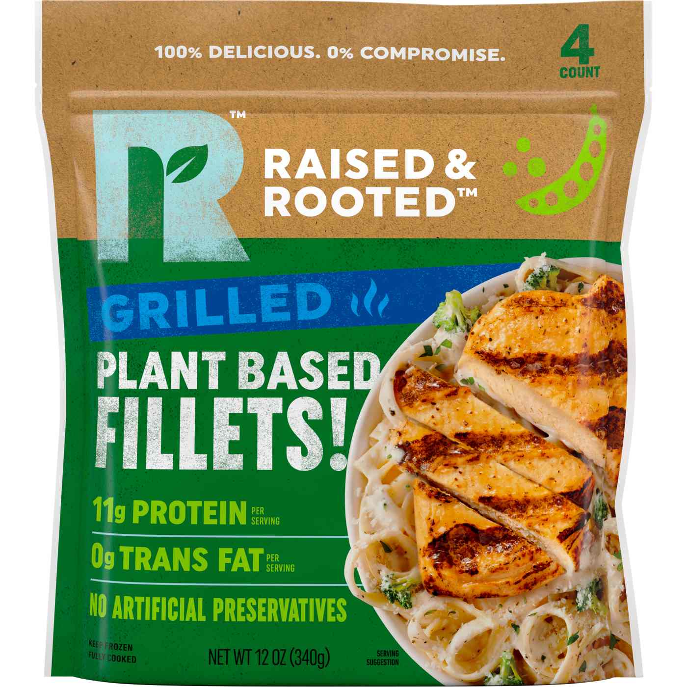 Raised & Rooted Grilled Plant Based Fillets; image 1 of 2