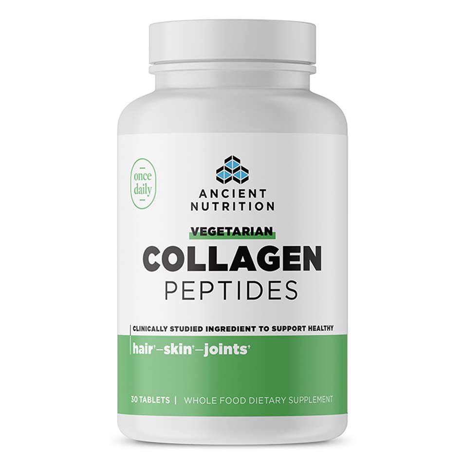 Ancient Nutrition Once Daily Vegetarian Collagen Peptides Tablets ...