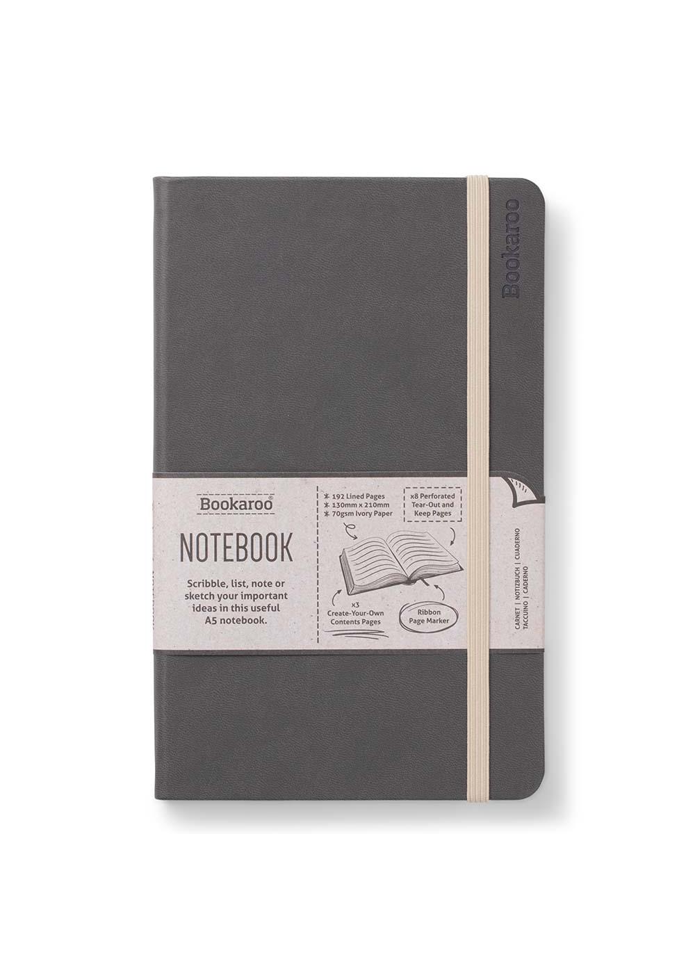 Bookaroo A5 Notebook - Charcoal; image 1 of 2