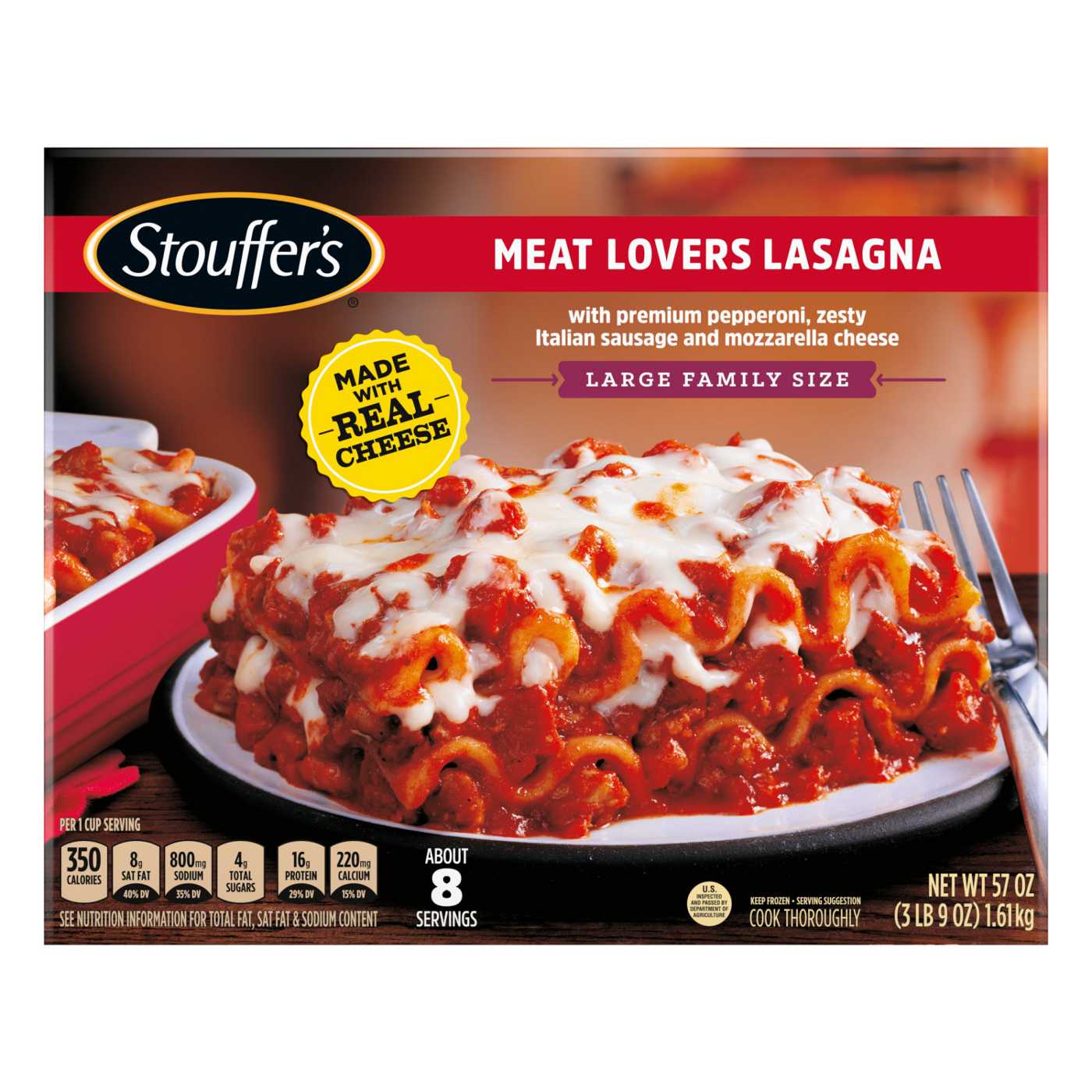 Stouffer's Frozen Meat Lovers Lasagna - Large Family Size; image 1 of 5