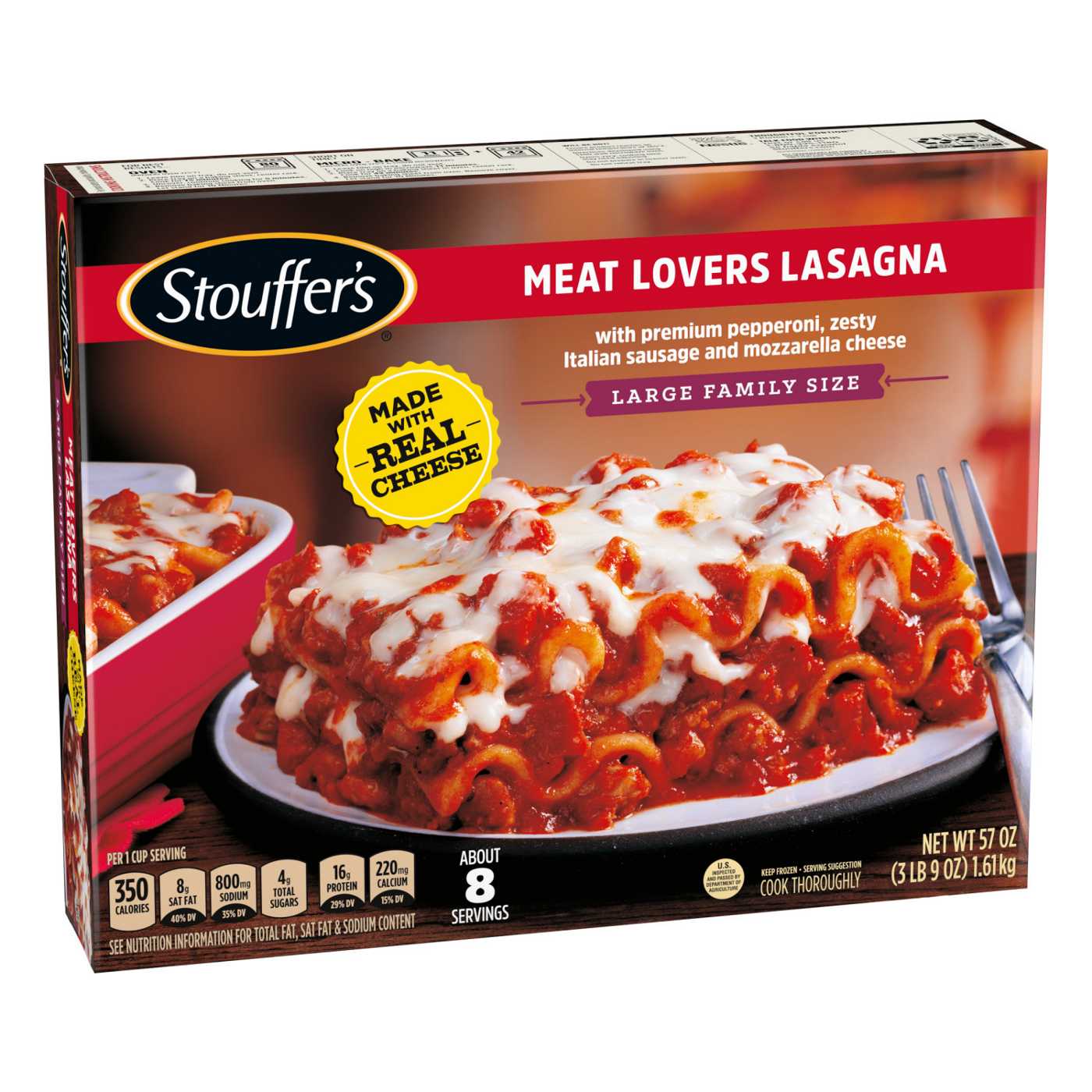 Stouffer's Frozen Meat Lovers Lasagna - Large Family Size; image 2 of 4