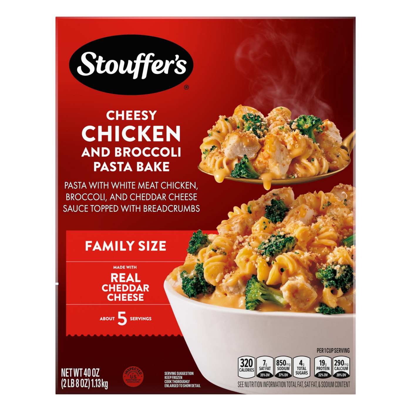 Stouffer's Cheesy Chicken And Broccoli Pasta Bake Frozen Meal; image 3 of 7