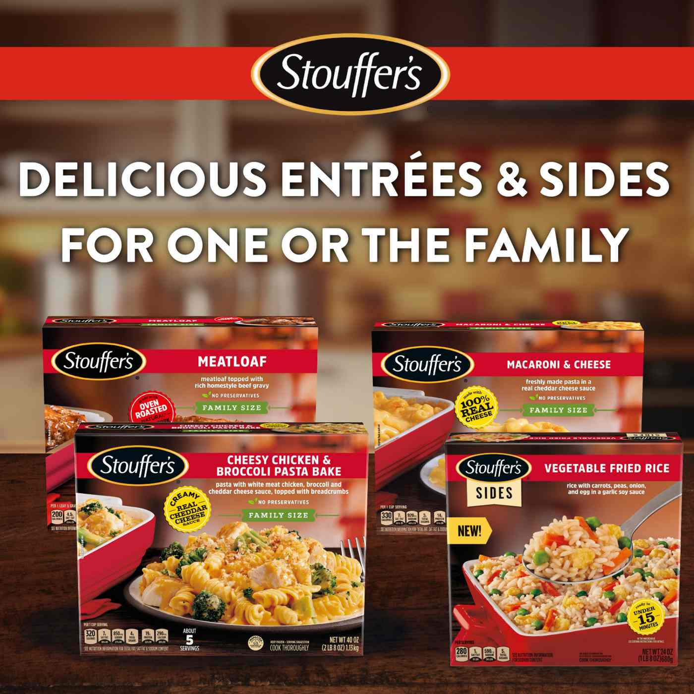 Stouffer's Frozen Cheesy Chicken & Broccoli Pasta Bake - Family-Size; image 5 of 7