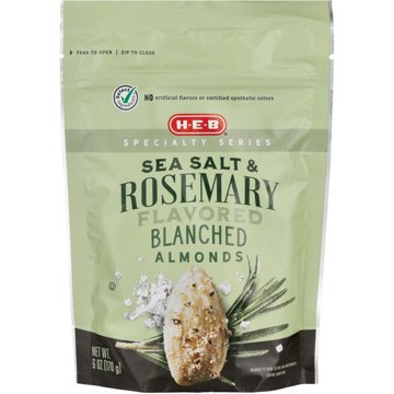 H-E-B Blanched Almonds - Sea Salt & Rosemary, 6 oz