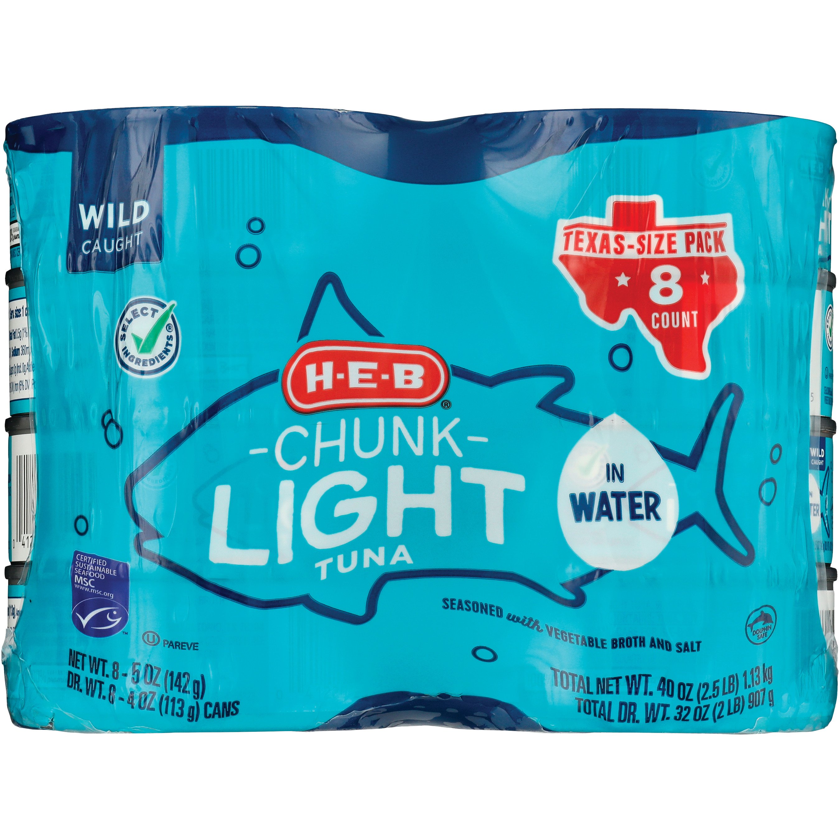 H-E-B Chunk Light Tuna In Water - Texas Size | Fig App