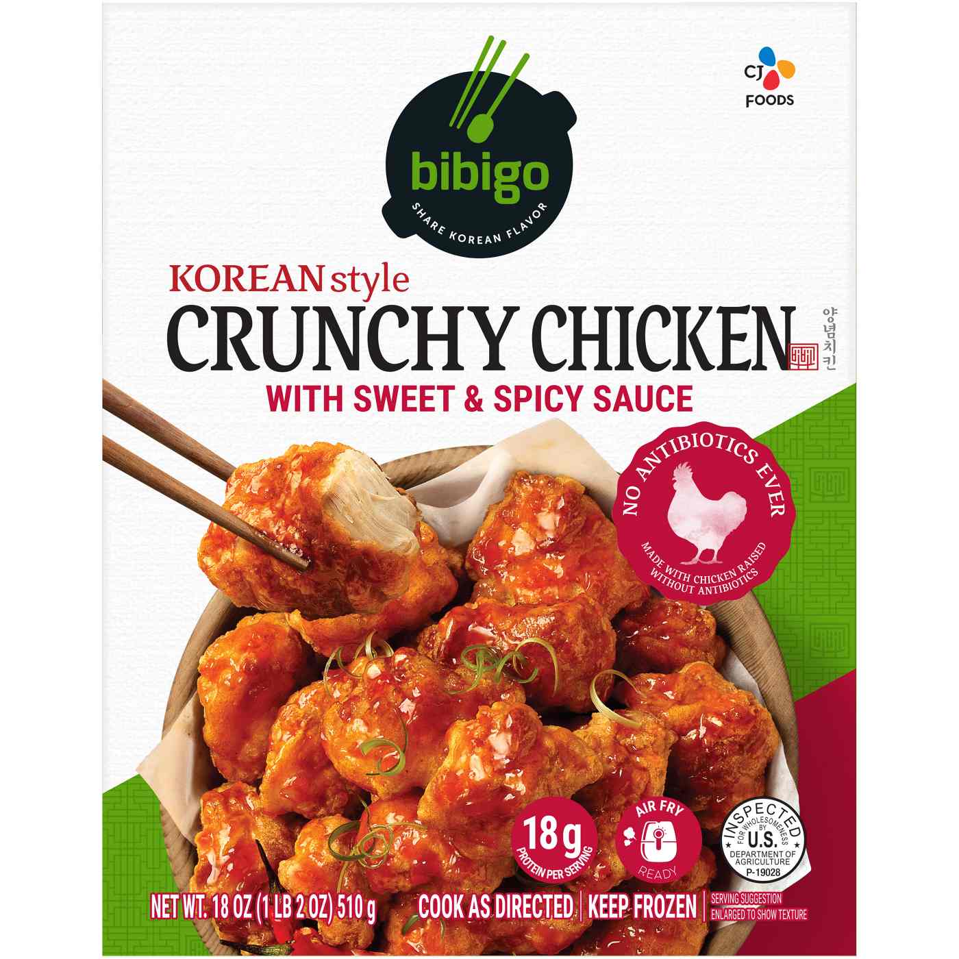 Bibigo Frozen Korean-Style Crunchy Chicken; image 1 of 2