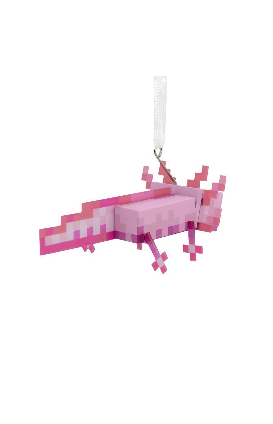 Hallmark Minecraft Axolotl Christmas Ornament; image 3 of 3