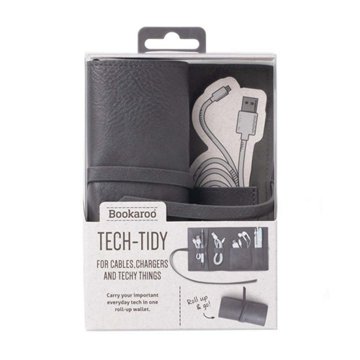 Bookaroo Tech-Tidy Case - Charcoal, 4" x 7"