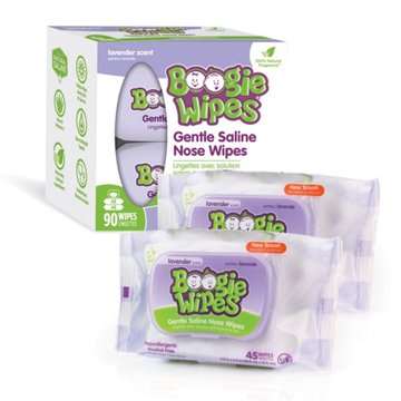 Boogie Wipes Gentle Saline Nose Wipes - Lavender, 90 ct
