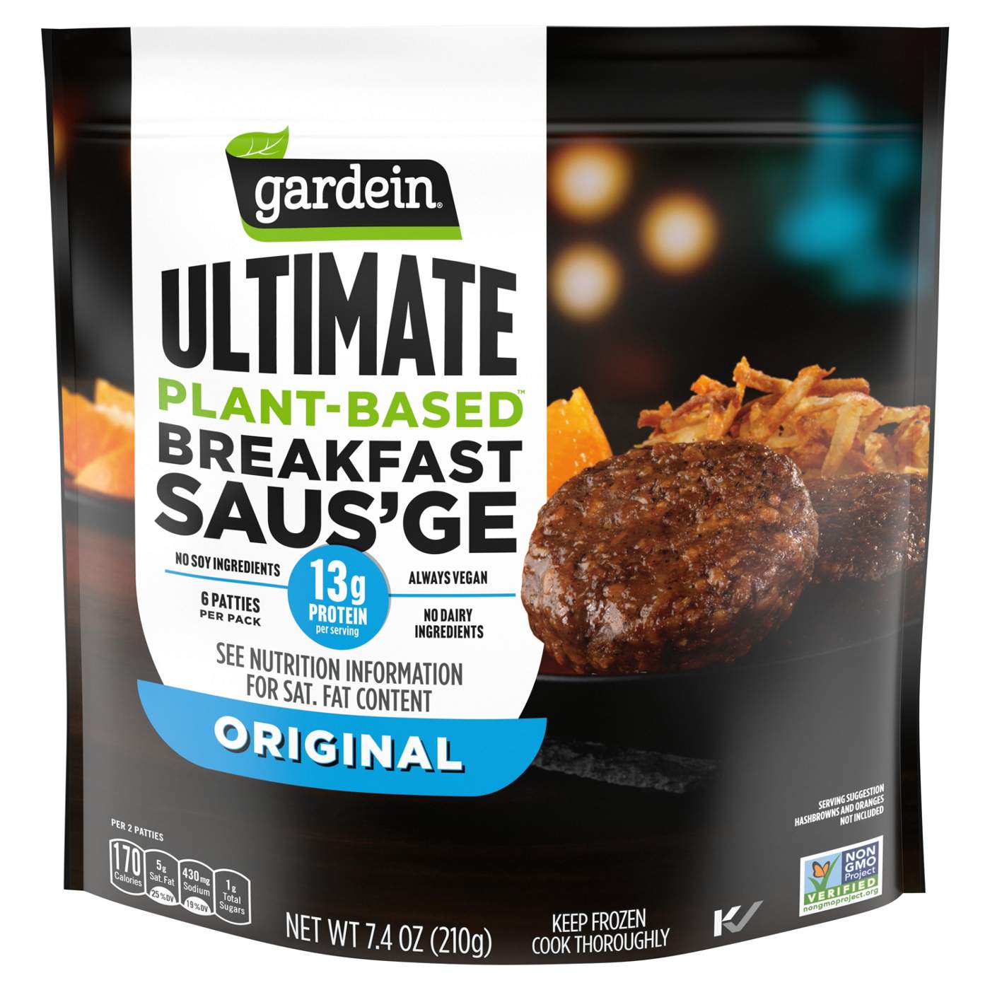 Gardein Ultimate Original Plant-Based Breakfast Saus'ge; image 1 of 4