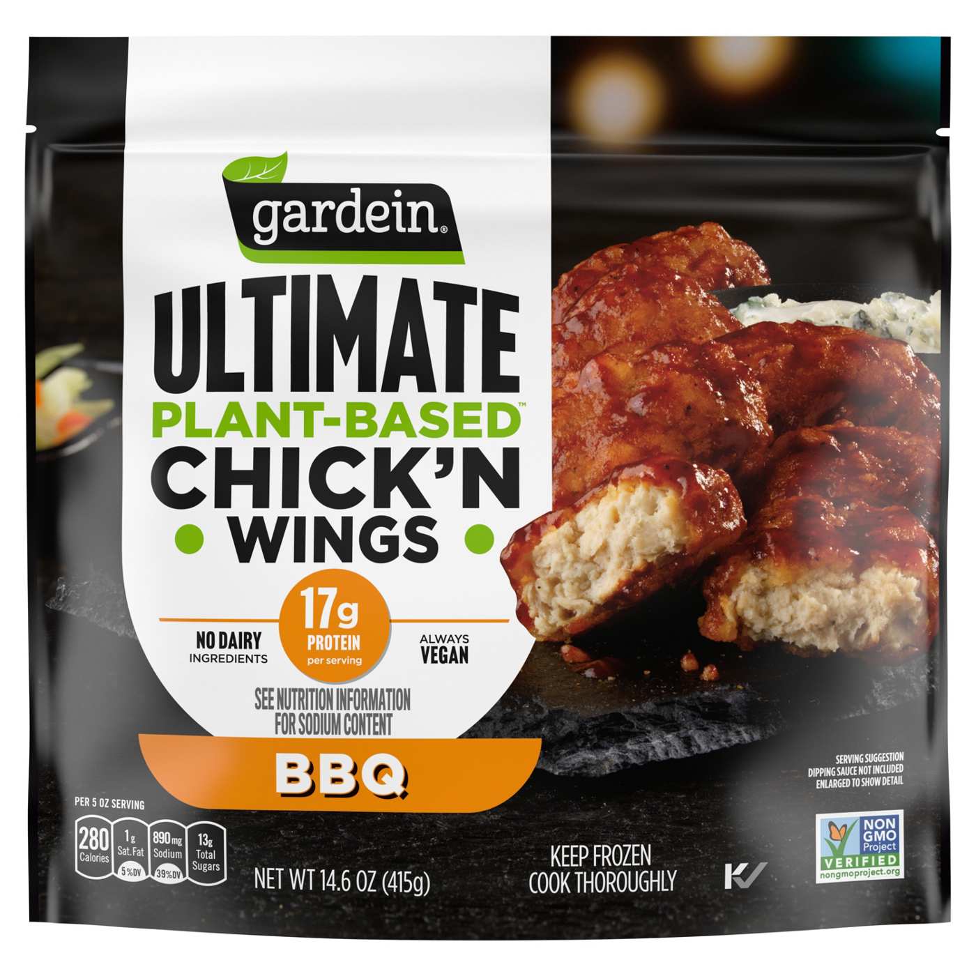 Gardein Ultimate Plant-Based Vegan BBQ Chick'n Wings; image 1 of 7