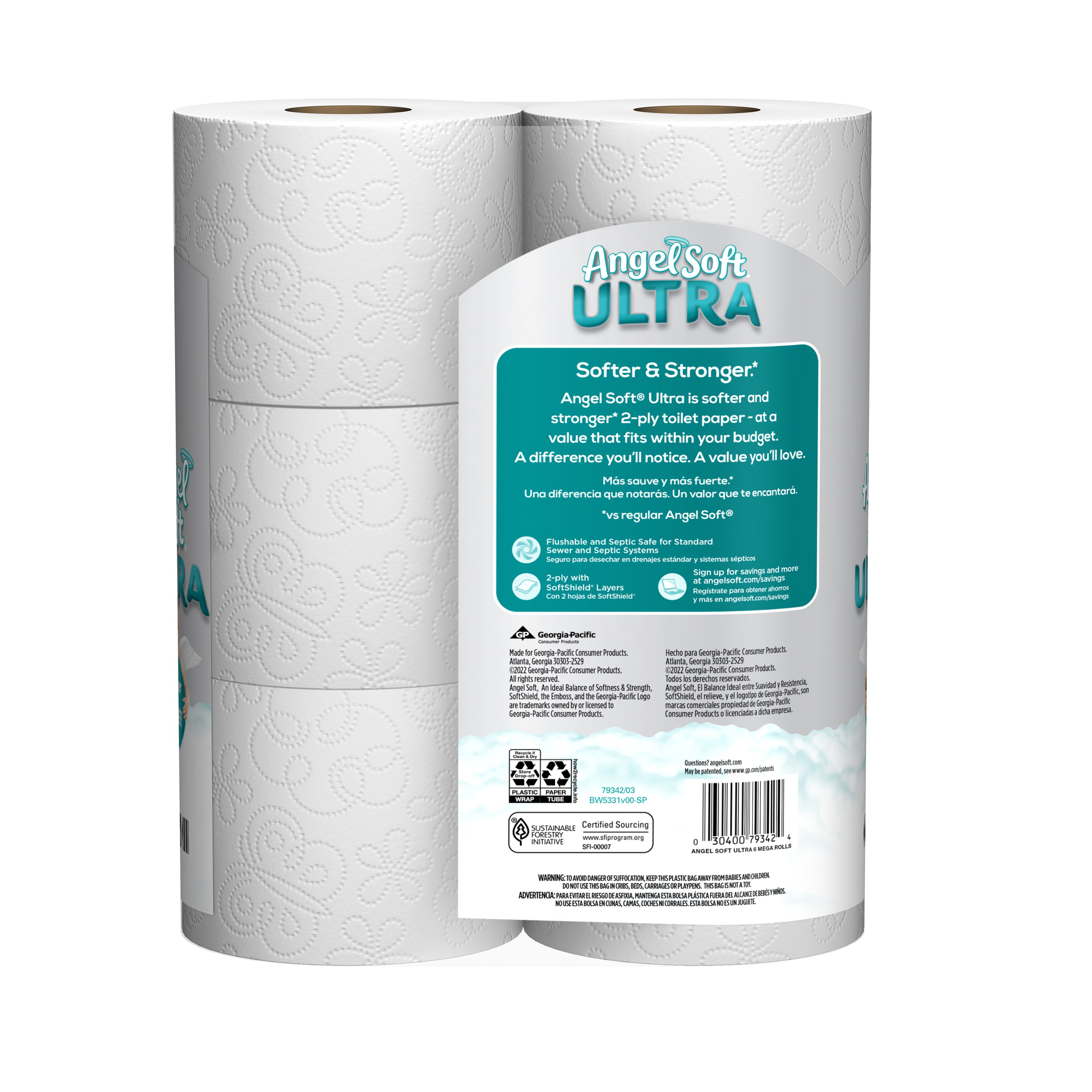 Angel Soft Ultra White Toilet Paper - Shop Toilet Paper at H-E-B