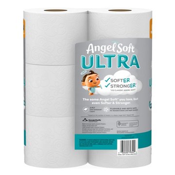 Angel Soft Ultra Toilet Paper, 6 Mega Rolls