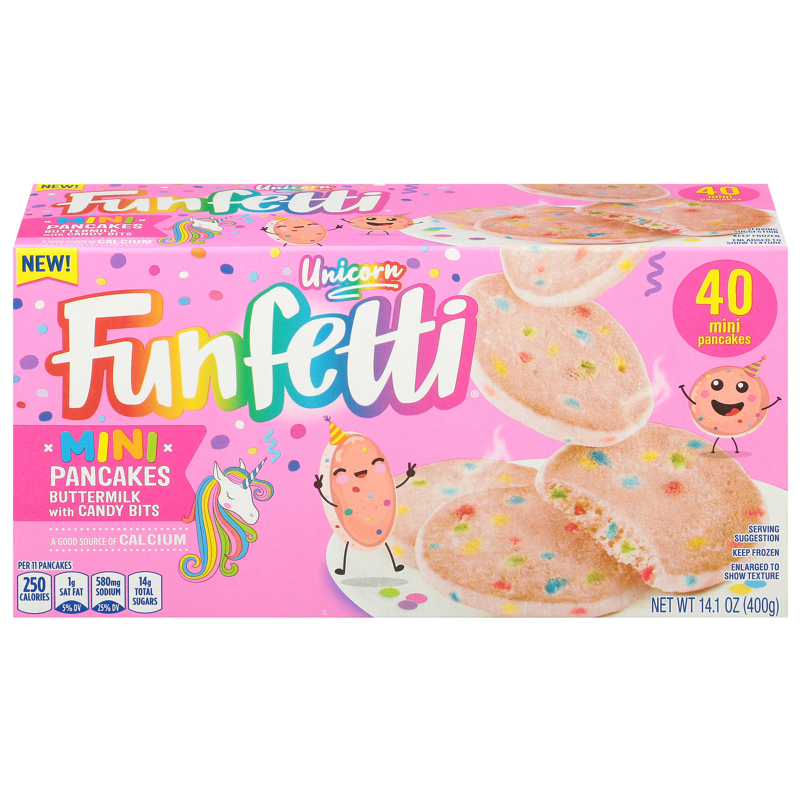 Funfetti Frozen Mini Pancakes - Unicorn Buttermilk with Candy Bits - Shop  Entrees & Sides at H-E-B